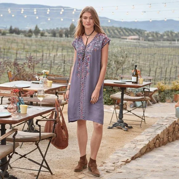 sundance embroidered dress THERE'S NO LOOKING BACK With April in the rearview mirror, we're looking forward to the season's red-letter daysand we thought you should meet our Ary Embroidered Maxi. One of our favorite